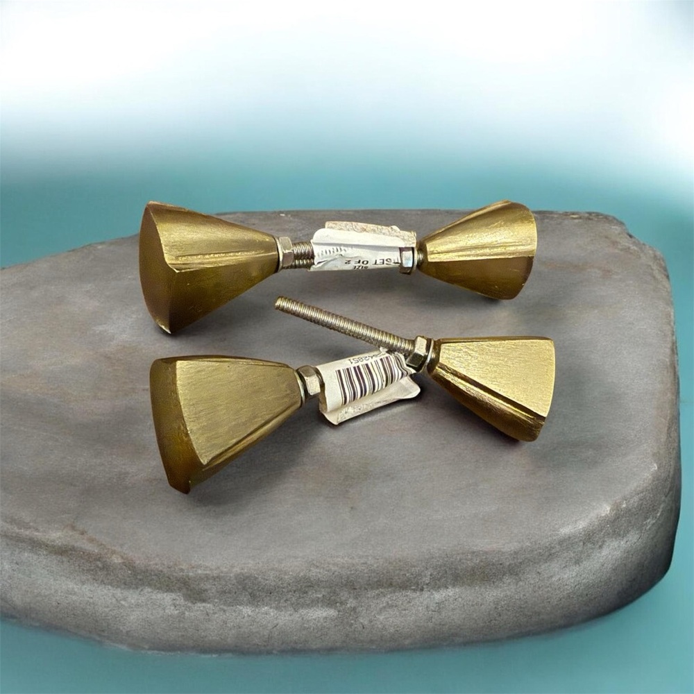 NEW NWT Anthropologie gold drawers pulls set of 4